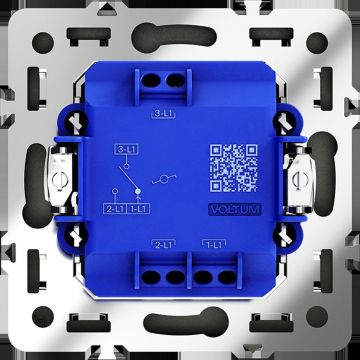 Проходной переключатель встраиваемый Voltum (Вольтум) S70 одноклавишный 10А, (графит) VLS010307