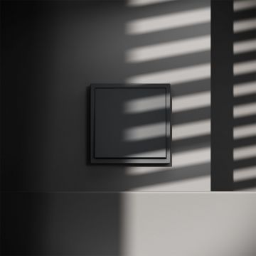 Проходной переключатель встраиваемый Voltum (Вольтум) S70 одноклавишный 10А, (графит) VLS010307