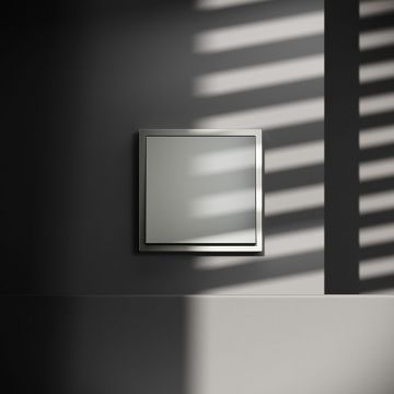 Проходной переключатель встраиваемый Voltum (Вольтум) S70 одноклавишный 10А, (сталь) VLS010305