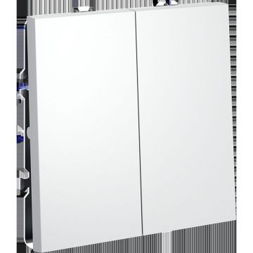 Выключатель встраиваемый Voltum (Вольтум) S70 двухклавишный 10А, (белый матовый) VLS020102