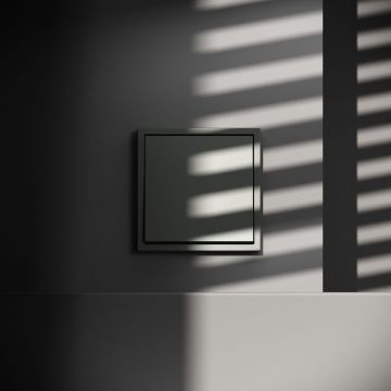 Проходной переключатель встраиваемый Voltum (Вольтум) S70 одноклавишный 10А, (титан) VLS010306