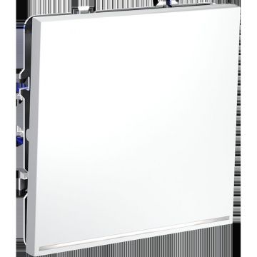 Проходной переключатель встраиваемый Voltum (Вольтум) S70 одноклавишный с подсветкой 10А, (белый матовый) VLS010402