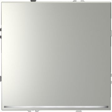 Проходной переключатель встраиваемый Voltum (Вольтум) S70 одноклавишный с подсветкой 10А, (сталь) VLS010405