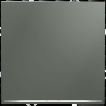 Проходной переключатель встраиваемый Voltum (Вольтум) S70 одноклавишный с подсветкой 10А, (титан) VLS010406