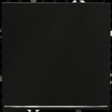 Проходной переключатель встраиваемый Voltum (Вольтум) S70 одноклавишный с подсветкой 10А, (черный матовый) VLS010408