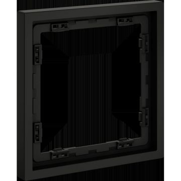 Рамка пластиковая Voltum (Вольтум) S70 на 1 пост, (черный матовый) VLS100108