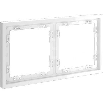 Рамка пластиковая Voltum (Вольтум) S70 на 2 поста, (белый глянцевый) VLS100201