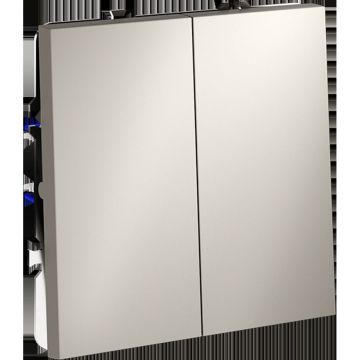 Выключатель встраиваемый Voltum S70 двухклавишный 10А, (кашемир) VLS020103