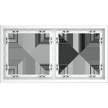 Рамка пластиковая Voltum (Вольтум) S70 на 2 поста, (белый матовый) VLS100202