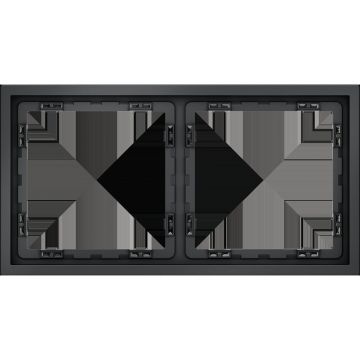 Рамка пластиковая Voltum (Вольтум) S70 на 2 поста, (графит) VLS100207