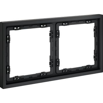 Рамка пластиковая Voltum (Вольтум) S70 на 2 поста, (графит) VLS100207