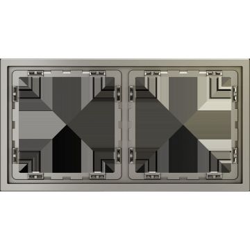 Рамка пластиковая Voltum (Вольтум) S70 на 2 поста, (шелк) VLS100204