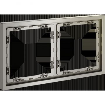 Рамка пластиковая Voltum (Вольтум) S70 на 2 поста, (шелк) VLS100204