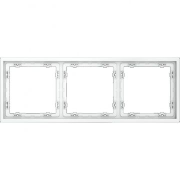 Рамка пластиковая Voltum (Вольтум) S70 на 3 поста, (белый матовый) VLS100302