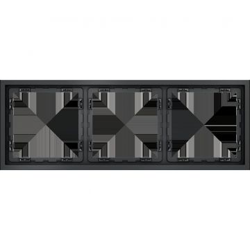 Рамка пластиковая Voltum (Вольтум) S70 на 3 поста, (графит) VLS100307