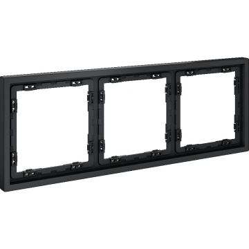 Рамка пластиковая Voltum (Вольтум) S70 на 3 поста, (графит) VLS100307