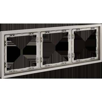 Рамка пластиковая Voltum (Вольтум) S70 на 3 поста, (кашемир) VLS100303