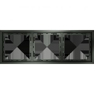 Рамка пластиковая Voltum (Вольтум) S70 на 3 поста, (титан) VLS100306