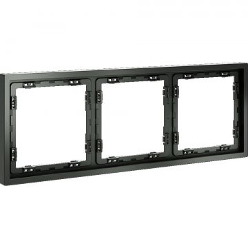 Рамка пластиковая Voltum (Вольтум) S70 на 3 поста, (титан) VLS100306