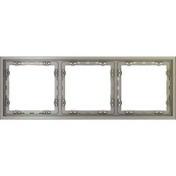 Рамка пластиковая Voltum (Вольтум) S70 на 3 поста, (шелк) VLS100304