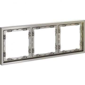 Рамка пластиковая Voltum (Вольтум) S70 на 3 поста, (шелк) VLS100304