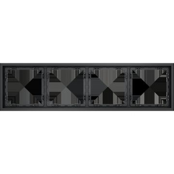 Рамка пластиковая Voltum (Вольтум) S70 на 4 поста, (графит) VLS100407