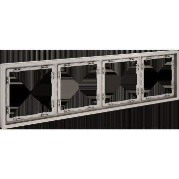 Рамка пластиковая Voltum (Вольтум) S70 на 4 поста, (кашемир) VLS100403