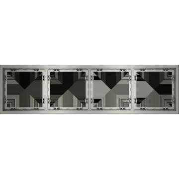 Рамка пластиковая Voltum (Вольтум) S70 на 4 поста, (сталь) VLS100405