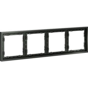 Рамка пластиковая Voltum (Вольтум) S70 на 4 поста, (титан) VLS100406