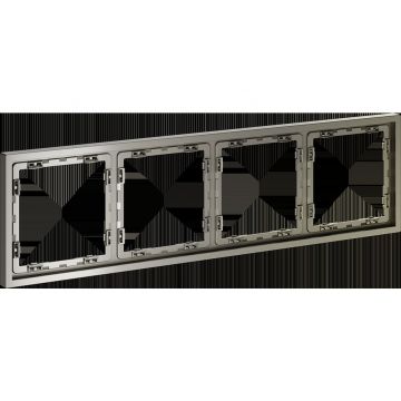 Рамка пластиковая Voltum (Вольтум) S70 на 4 поста, (шелк) VLS100404