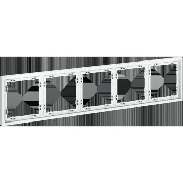 Рамка пластиковая Voltum (Вольтум) S70 на 5 постов, (белый матовый) VLS100502