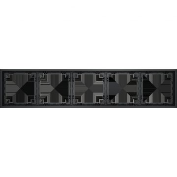 Рамка пластиковая Voltum (Вольтум) S70 на 5 постов, (графит) VLS100507