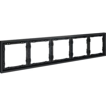 Рамка пластиковая Voltum (Вольтум) S70 на 5 постов, (графит) VLS100507