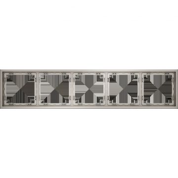 Рамка пластиковая Voltum (Вольтум) S70 на 5 постов, (кашемир) VLS100503