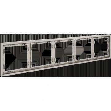 Рамка пластиковая Voltum (Вольтум) S70 на 5 постов, (кашемир) VLS100503