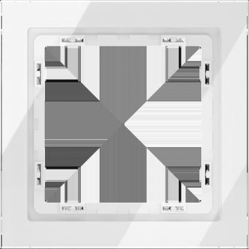 Рамка стеклянная Voltum (Вольтум) S70 на 1 пост, (белый, стекло) VLS110101