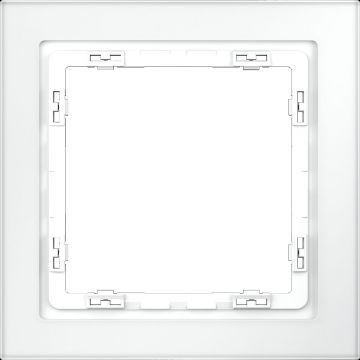 Рамка стеклянная Voltum (Вольтум) S70 на 1 пост, (белый,матовый,стекло) VLS110102