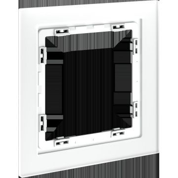 Рамка стеклянная Voltum (Вольтум) S70 на 1 пост, (белый,матовый,стекло) VLS110102