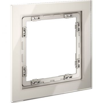 Рамка стеклянная Voltum (Вольтум) S70 на 1 пост, (кашемир, стекло) VLS110103