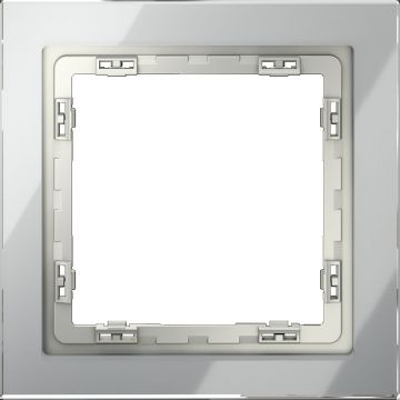 Рамка стеклянная Voltum (Вольтум) S70 на 1 пост, (сталь, стекло) VLS110105