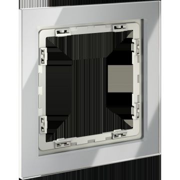 Рамка стеклянная Voltum (Вольтум) S70 на 1 пост, (сталь, стекло) VLS110105