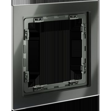 Рамка стеклянная Voltum (Вольтум) S70 на 1 пост, (титан, стекло) VLS110106