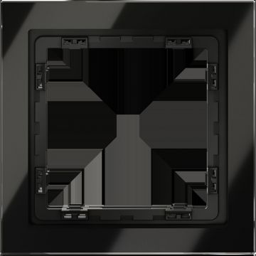 Рамка стеклянная Voltum (Вольтум) S70 на 1 пост, (черный,стекло) VLS110108