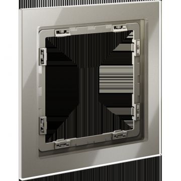 Рамка стеклянная Voltum (Вольтум) S70 на 1 пост, (шелк, стекло) VLS110104