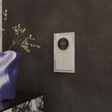 Рамка стеклянная Voltum (Вольтум) S70 на 2 поста, (сталь, стекло) VLS110205