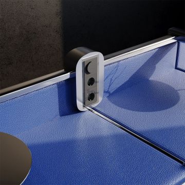 Рамка стеклянная Voltum (Вольтум) S70 на 3 поста, (графит, стекло) VLS110307