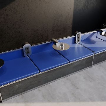 Рамка стеклянная Voltum (Вольтум) S70 на 3 поста, (графит, стекло) VLS110307