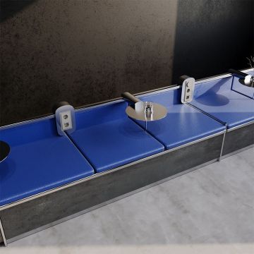 Рамка стеклянная Voltum (Вольтум) S70 на 3 поста, (кашемир, стекло) VLS110303