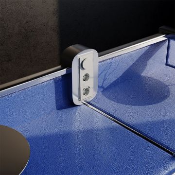 Рамка стеклянная Voltum (Вольтум) S70 на 3 поста, (сталь, стекло) VLS110305