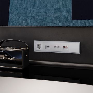 Рамка стеклянная Voltum (Вольтум) S70 на 5 постов, (белый,матовый,стекло) VLS110502